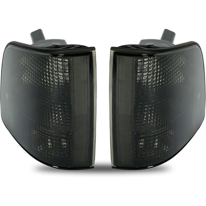 KUAFU Pair Tail Light Compatible with 1994-2004 Chevy Chevrolet S10/GMC Sonoma/Isuzu Hombre Replacement for 5978196 5978195 GM2801124 GM2800124 Taillights Rear Brake Lamp (Smoke Lens)