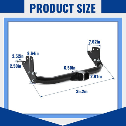 Class 3 Trailer Hitch Compatible with 2011-2026 Mitsubishi Outlander Sport, RVR Black Towing Hitch 2-Inch Receiver