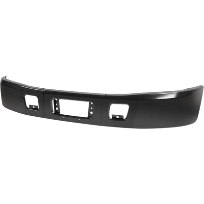 ALMULOO Front Bumper 3Pcs Compatible with 2005-2020 Hino 238 Hino 258 Hino 268 Hino 338 Replace for 52101E0B01 Steel Powder Coated Black