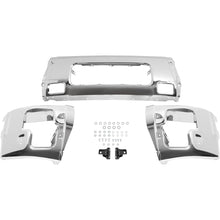 Front Bumper Face Bar Compatible with 2004-2015 Titan, 2005-2007 Nissan Armada, 2004 Pathfinder Armada, Replacement for 62022ZR08A NI1002136 Steel Chrome Silvery 3Pcs