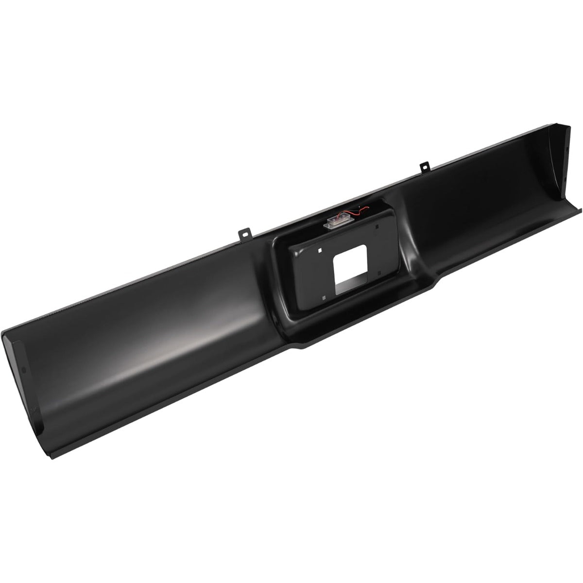ALMULOO Roll Pan Compatible with 1992-1999 Chevy Chevrolet Suburban Tahoe Blazer C1500 C2500 K1500 K2500 GMC Yukon Steel Electrophoresis Black W/LED License Light