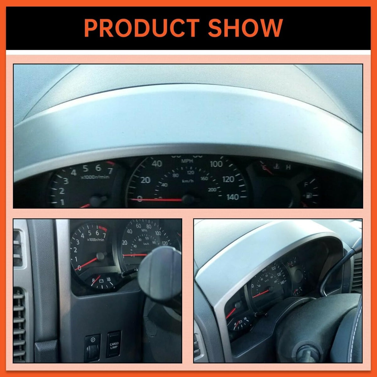 Dash Panel Bezel Trim Compatible with 2004-2006 Nissan Titan Armada Instrument Cluster Dashboard Gauge Cover 68240-7S000