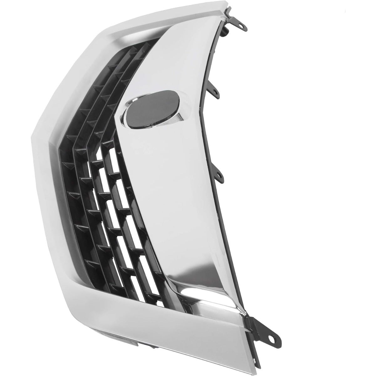 HECASA Front Grille Compatible with 2009 2010 ACURA TSX Silver ABS Plastic Grill With Moulding Trim