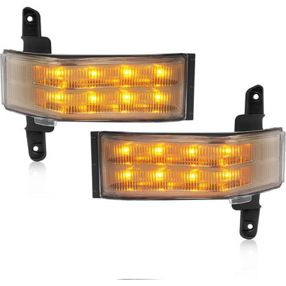 HECASA LED Side Mirror View Marker Lights Compatible with 2016-2020 Chevrolet Silverado 1500 2500 HD 3500 HD Compatible with 2016-2020 GMC Sierra 1500 2500HD 3500HD Turn Signal Marker Lamp