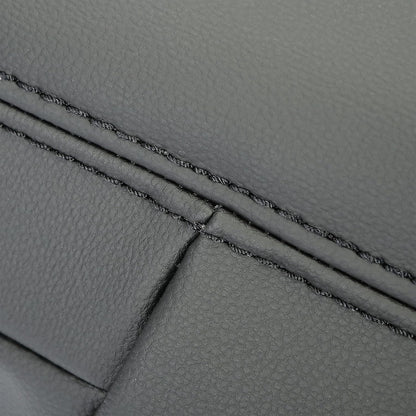 HECASA Leather Center Console Lid Armrest Cover Compatible with 2007-2014 Avalanche GMC Sierra Yukon Denali Suburban Silverado 1500 2500 3500HD Black