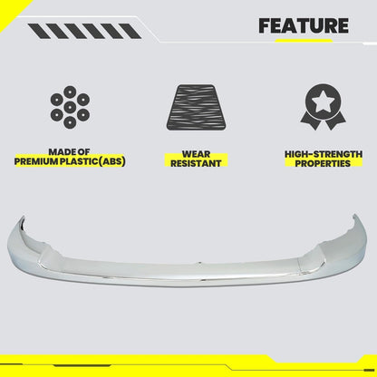 KUAFU Front Bumper Cover Upper Trim Cap Compatible with 2011-2014 Chevy Chevrolet Silverado 2500 3500 HD GM1014106, 25883355 ABS Plastic Chrome Replacement Only 3PCS-Silvery