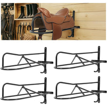 4Pcs Saddle Rack Wall Mounted 22.3 x 11.1 x 8.6 Inch for Horse | Enthusiast, Heavy-Duty Saddle Rack Stand for English and Western Style Saddle Pad Rack, Horse Tack Storage