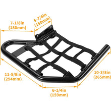 Side Step Nerf Bars Compatible with Yamaha Raptor 700 YFM 700 YFM700R Models Aluminium Foot Guard Pegs W/Black Webbing Nets