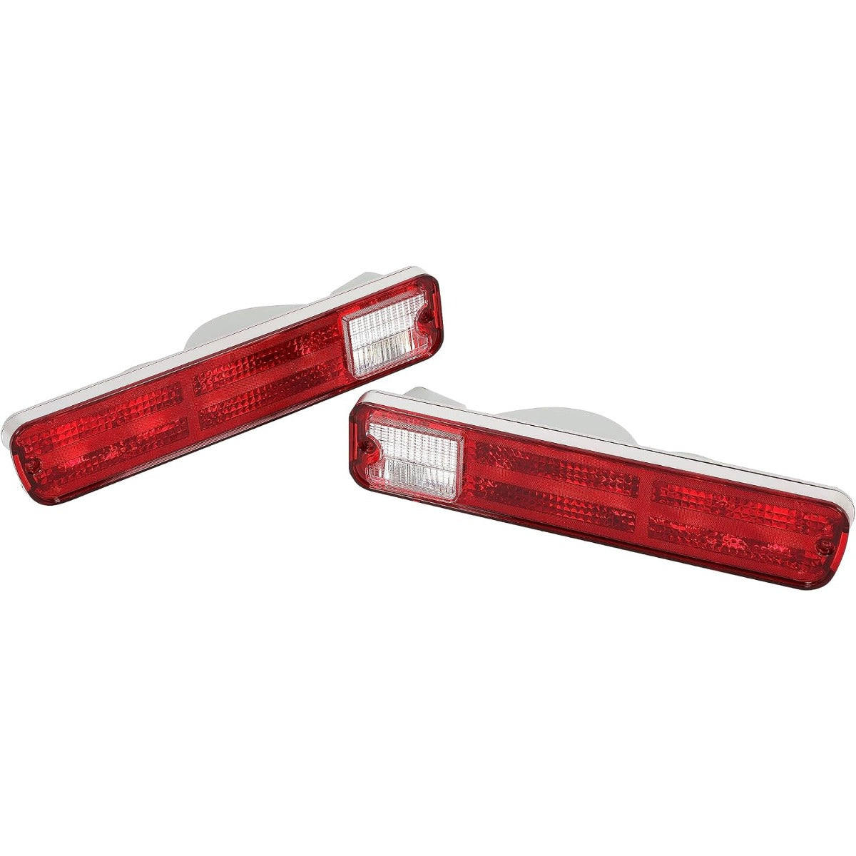 KUAFU Tail Light Lamp Compatible with 1979-1987 Chevy Chevrolet El Camino Malibu GMC Caballero Station Wagon Taillight Driver Side & Passenger Side - Red Lens