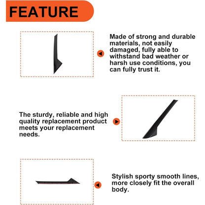Left A-Pillar Molding Windshield Outer Trim Compatible with 2011-2019 Ford Explorer 4 Door Utility Replace for BB5Z-7803145-AA, BB5Z-7803137-AB W/Side Tape (Driver Side) LYAP-338-1