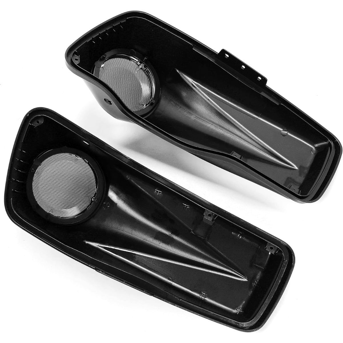 HECASA 6.5" Saddlebag Speaker Lids Compatible with 2014-2024 Harley Davidson Touring Road Glide Road King Electra Glide Street Glide Ultra-Classic Models FLT FLHT FLHTCU FLHRC Pair