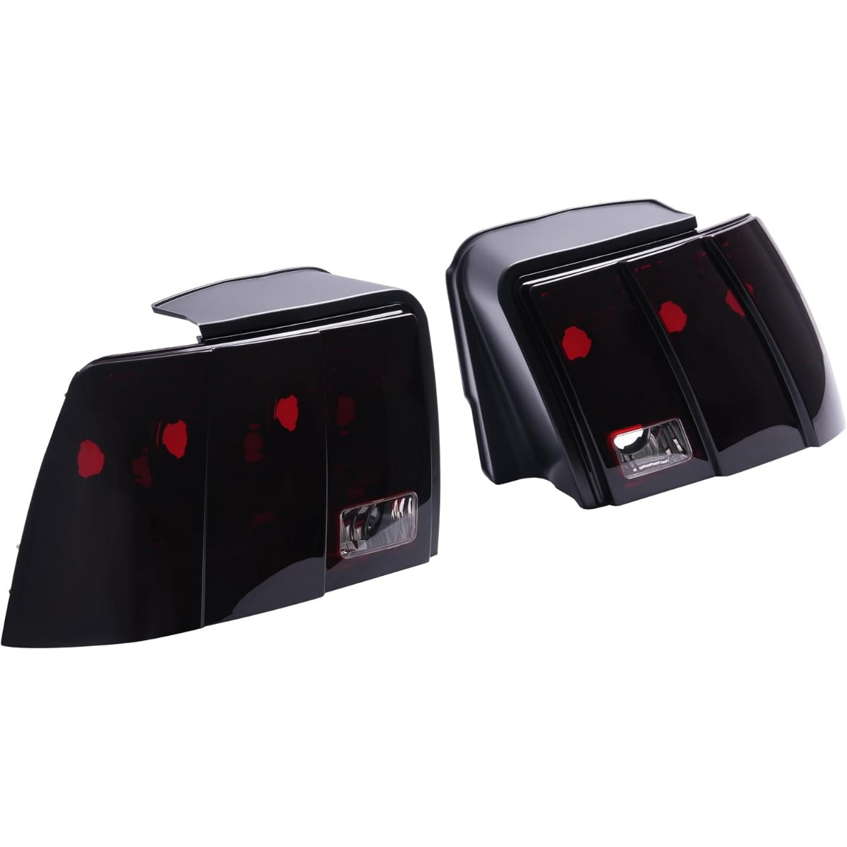 HECASA Pair Tail Lights Compatible with 1999-2004 Ford Mustang Replacement for FO2818109 FO2819109 3R3Z13405AA 3R3Z13404AA Tail Rear Light Lamp Driver&Passenger Side - Red Smoke Lens