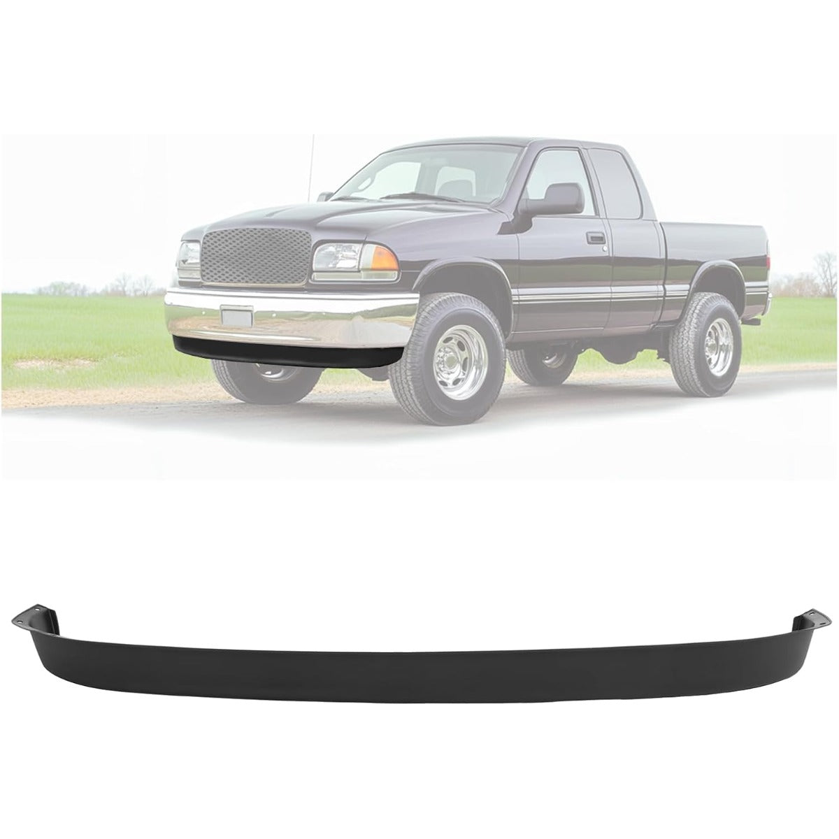 KUAFU Front Bumper Lower Valance Air Dam Compatible with 1994-2002 Dodge Ram 1500 2500 3500 Replacement for 55274811 CH1090124 Textured Black
