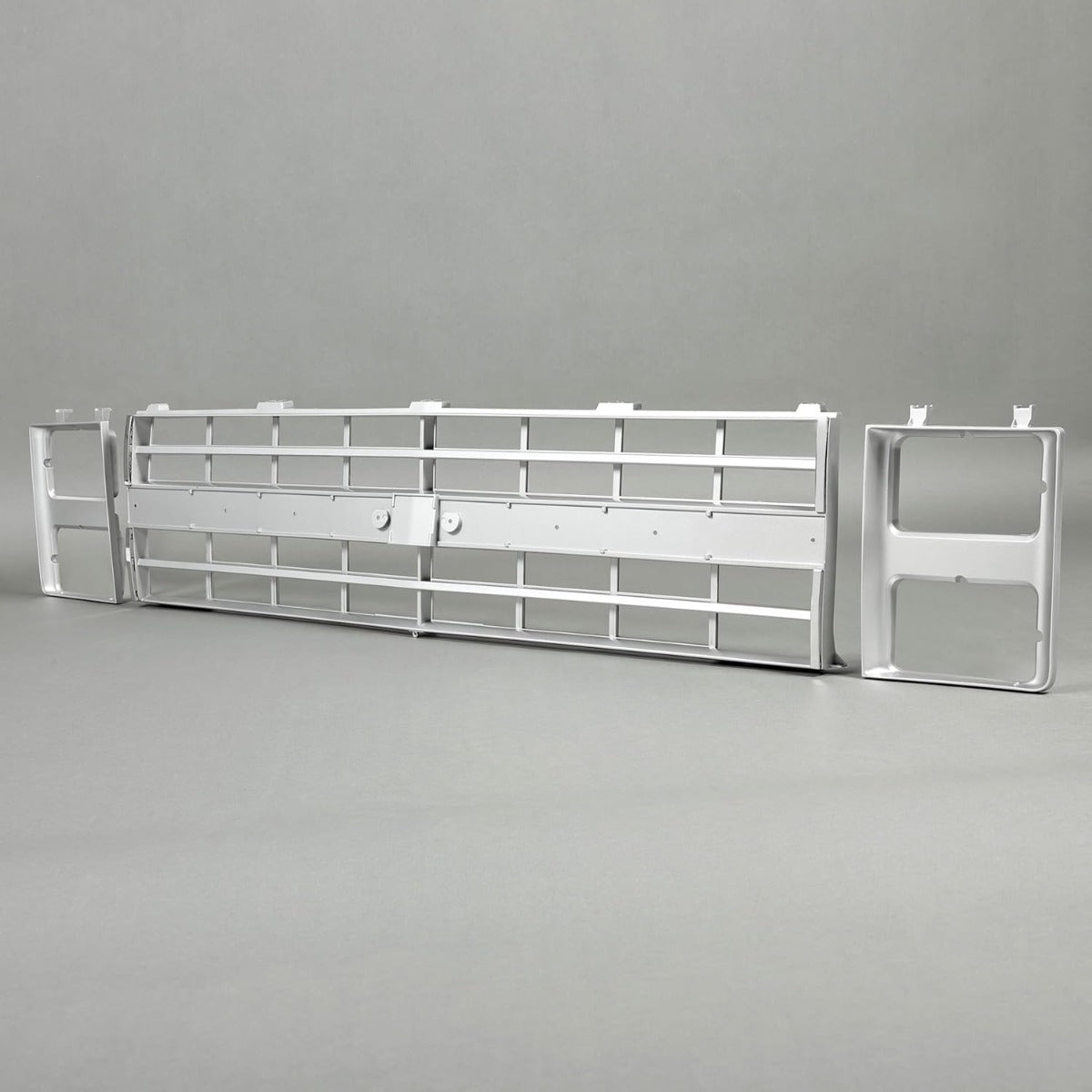Front Grille Grill & Headlight Bezel Compatible with 1985-1988 Chevy C10/C20/C30/K5/K10/K20/K30/R10/R20/R30/V10/V20/V30 Blazer Suburban 15598727 15598728 GM1200140 GM2513126 Chrome