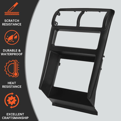 Double Din Install Bezel Kit Compatible with 1994-2002 Ford Mustang Plastic Black Interior Car Radio Stereo 2 Din Dash Kit Fit Base Model Only (No Lower Buttons)