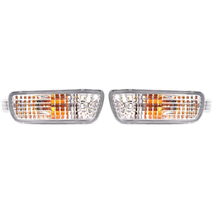 HECASA Pair Turn Signal Light w/Bulbs Compatible with 2001-2004 Toyota Tacoma Replacement for TO2531140 TO2530140 Front Bumper Turn Signal Parking Lamp Clear Lens Driver & Passenger Side