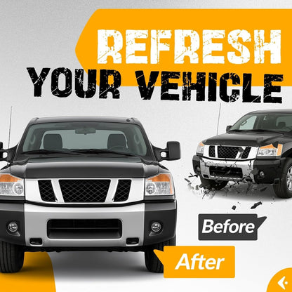 Front Bumper Face Bar Compatible with 2004-2015 Titan, 2005-2007 Nissan Armada, 2004 Pathfinder Armada, Replacement for 62022ZR08A NI1002136 Steel Chrome Silvery 3Pcs