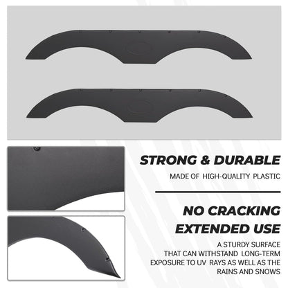 RV Fender Skirt Replacement Tandem Trailer for RVs Campers and Trailers - Black LYAP-472-1