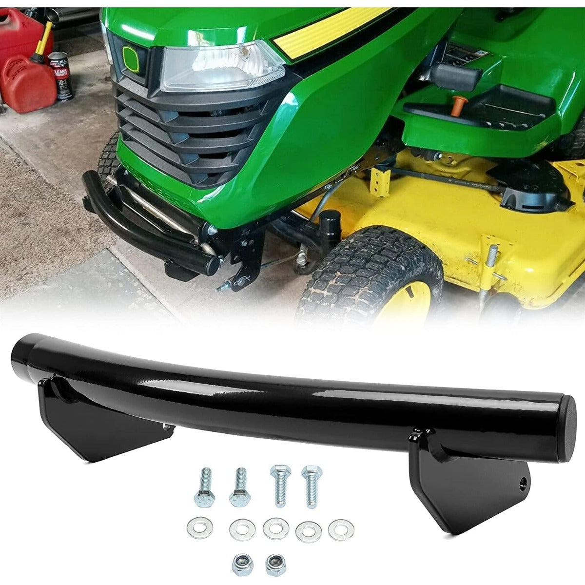 Front Bumper Guard Protector Compatible with John Deere X300, X304, X310, X320, X324, X350, X360, X300R, X500, X520, X530, X534, X540 Lawn Mower Tractor Guard for Part Number BM23056 Steel