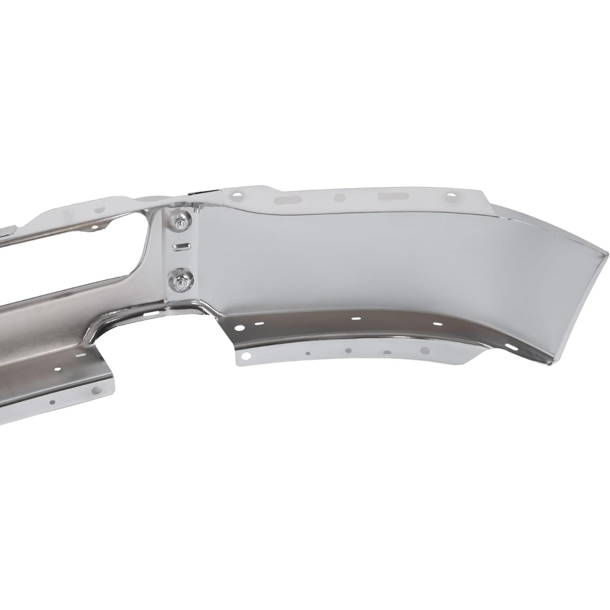 ALMULOO Front Bumper Face Bar Compatible with 2004 2005 Ford F-150 W/O Fog Light Holes Replace For 4L3Z17757AA FO1002388 Modular Design-3Pcs Steel Chrome Silvery