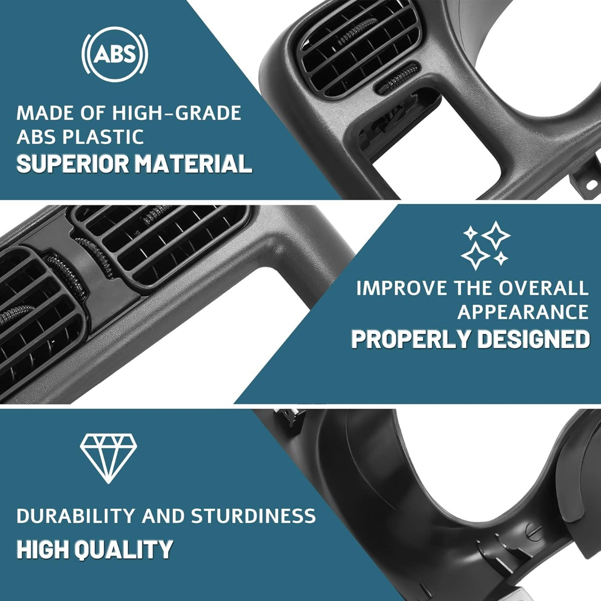 Dash Radio Trim Bezel Cover Compatible with 1998-2004 Chevy Chevrolet S10 Blazer GMC Jimmy Dashboard Radio Panel Only Fit Single Din