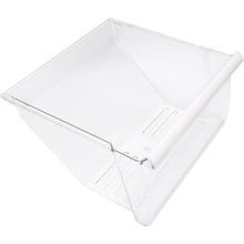 Kojem 2188664 Crisper Drawer Bin (Lower) Replacement for WP2188664 Compatible with Whirlpool, Kenmore, Maytag, Kitchenaid Refrigerator Clear Crisper Pan W/White Handle Plastic（PS)