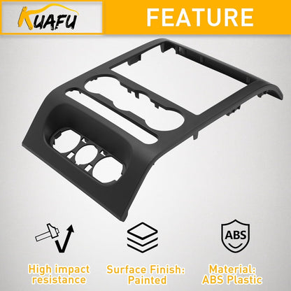 Dash Radio Bezel Center Trim Panel Compatible with 2004-2008 Ford F-150 Replacement for 4L3Z-1504302-AAA, 4L3Z1504302AAA