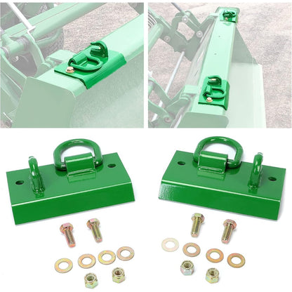 Grab Hooks Tractor Bucket Hook Compatible with John Deere 1025R 2032R 3320 2520 Tractor Bucket Hooks Bolt on D Rings Green