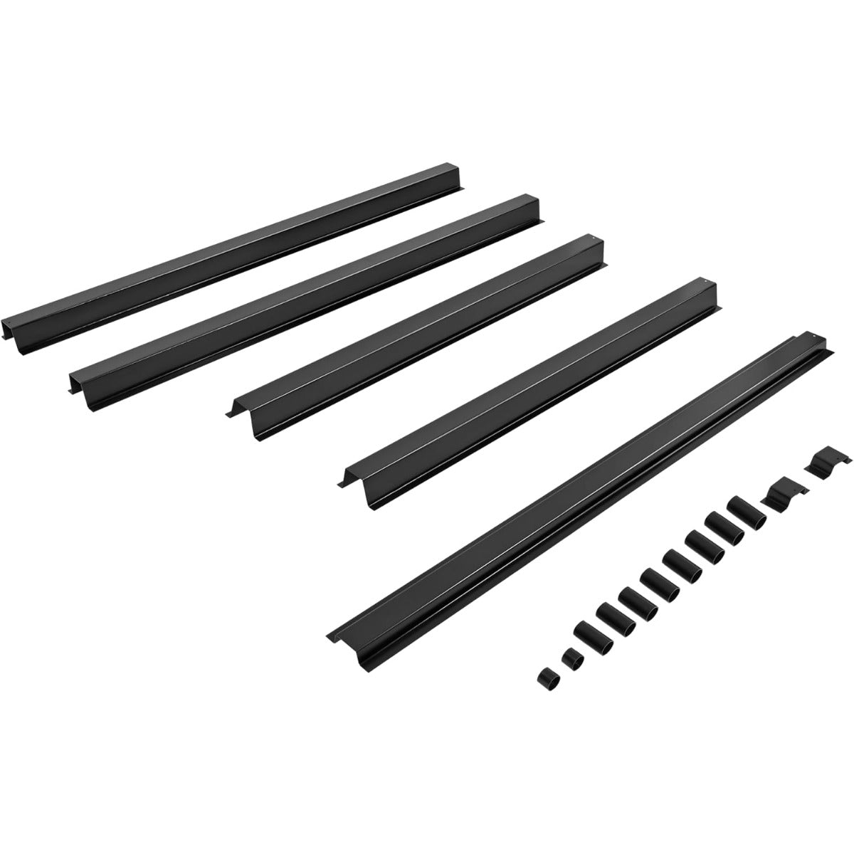 ALMULOO Truck Bed Floor Support Set of 5 Compatible with 1977-2016 Ford F-150 Crossmembers Supports Electrophoresis Steel