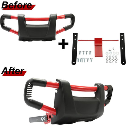 Brush Guard Compatible with Craftsman T3100 Lawn Tractor Front Red and Black Bumper Protector Mower Grille Guard Replacement for 432370