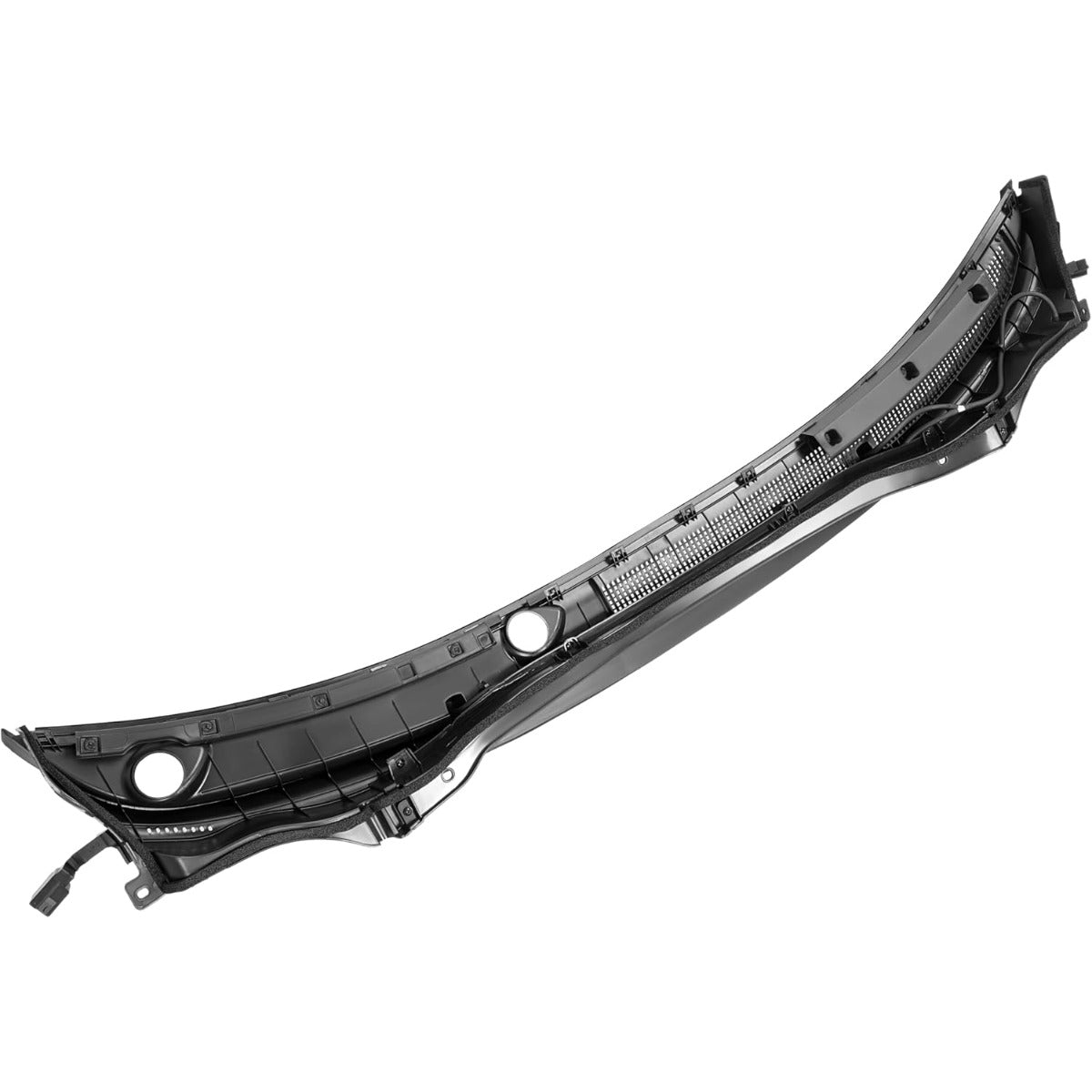 Windshield Wiper Cowl Panel Compatible with 2015-2019 Hyundai Sonata & Sonata Hybrid Replacement for 86150C1000 86150C2000 Air Inlet Window Cowl Vent Molding Grille Unfinished Black Plastic