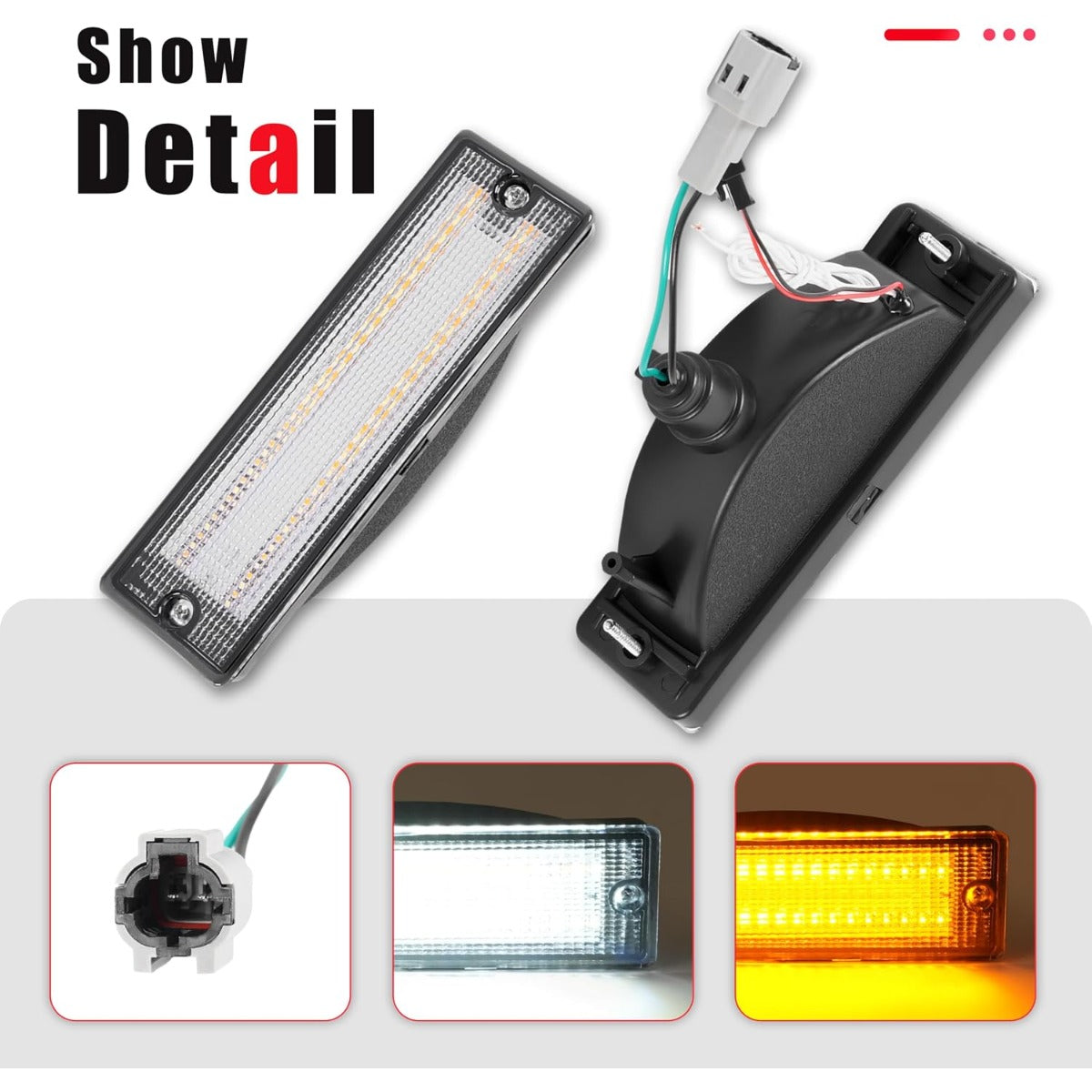 HECASA Turn Signal Lights Compatible with 1988-1997 Nissan D21 Hardbody pickup 1988-1995 Nissan Pathfinder Clear Lens