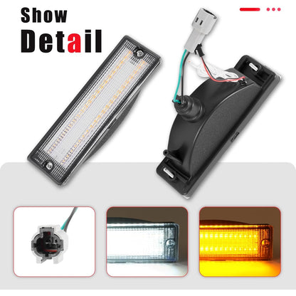 HECASA Turn Signal Lights Compatible with 1988-1997 Nissan D21 Hardbody pickup 1988-1995 Nissan Pathfinder Clear Lens