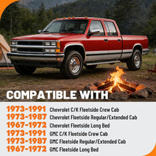 KUAFU Rear Bumper Compatible with 1967-1991 Chevy Chevrolet GMC C/K Fleetside,1972-1993 Dodge Fleetside Ram charger 1967-1998 Ford Bronco F250 F350HD Super Duty F-Series Styleside Silvery