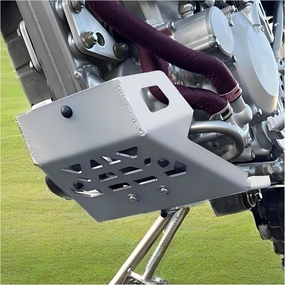Engine Skid Plate Compatible with 2008-2023 Kawasaki KLX250 KLX300 Skid Bash Plate Guard Engine Bottom Guard Aluminum