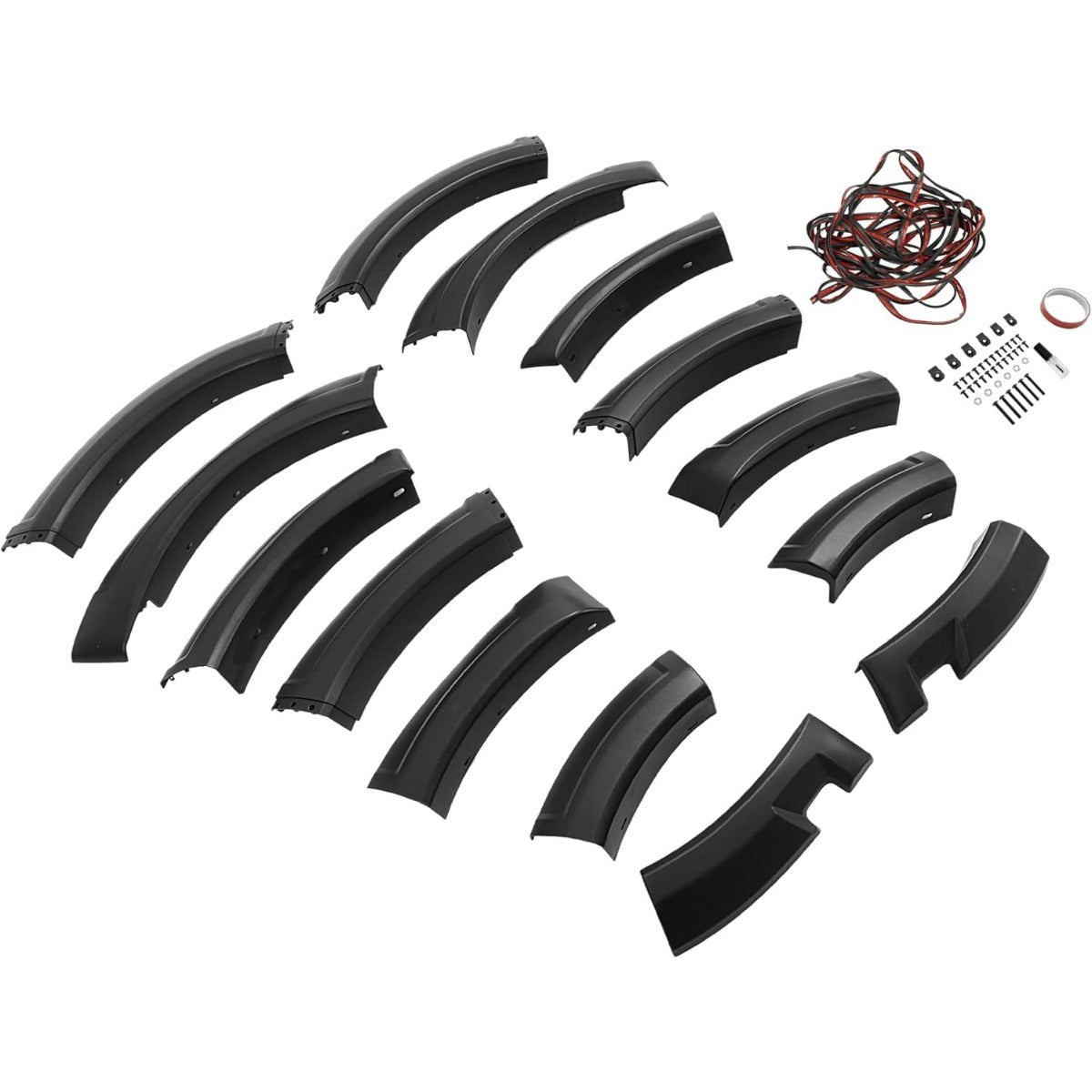 4 Set Fender Flares Compatible with 2022-2025 Ford Maverick Crew Cab, 3Pieces Per Fender Flares Plastic(PP) Textured Black Wheel Eyebrow Fender Trim