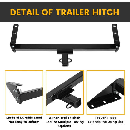 Class 3 Trailer Hitch Compatible with 2015-2023 Jeep Renegade Black Towing Hitch 2-Inch Receiver