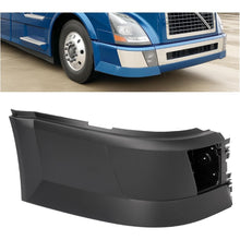 Bumper Corner Compatible with 2004-2018 Volvo VNL 300 430 630 670 730 780 Bumper Extension Corner w/Fog Light Hole Plastic ABS Painted Matte Black Right Side