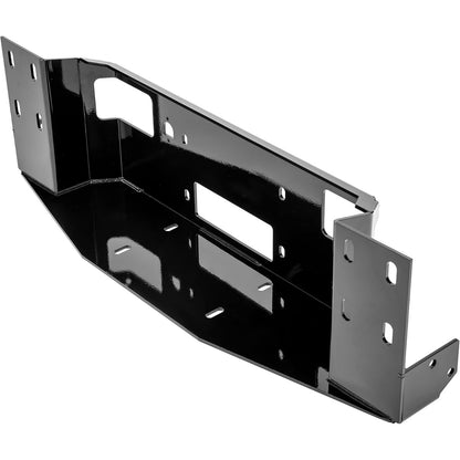 ALMULOO Universal Front Bumper Hidden Winch Mounting Plate for All Full Size Front Bumpers Compatible with Ford F150 F250 F350 F450 F550 Bronco Dodge Ram Winch Tray Mount Powder Coated Black