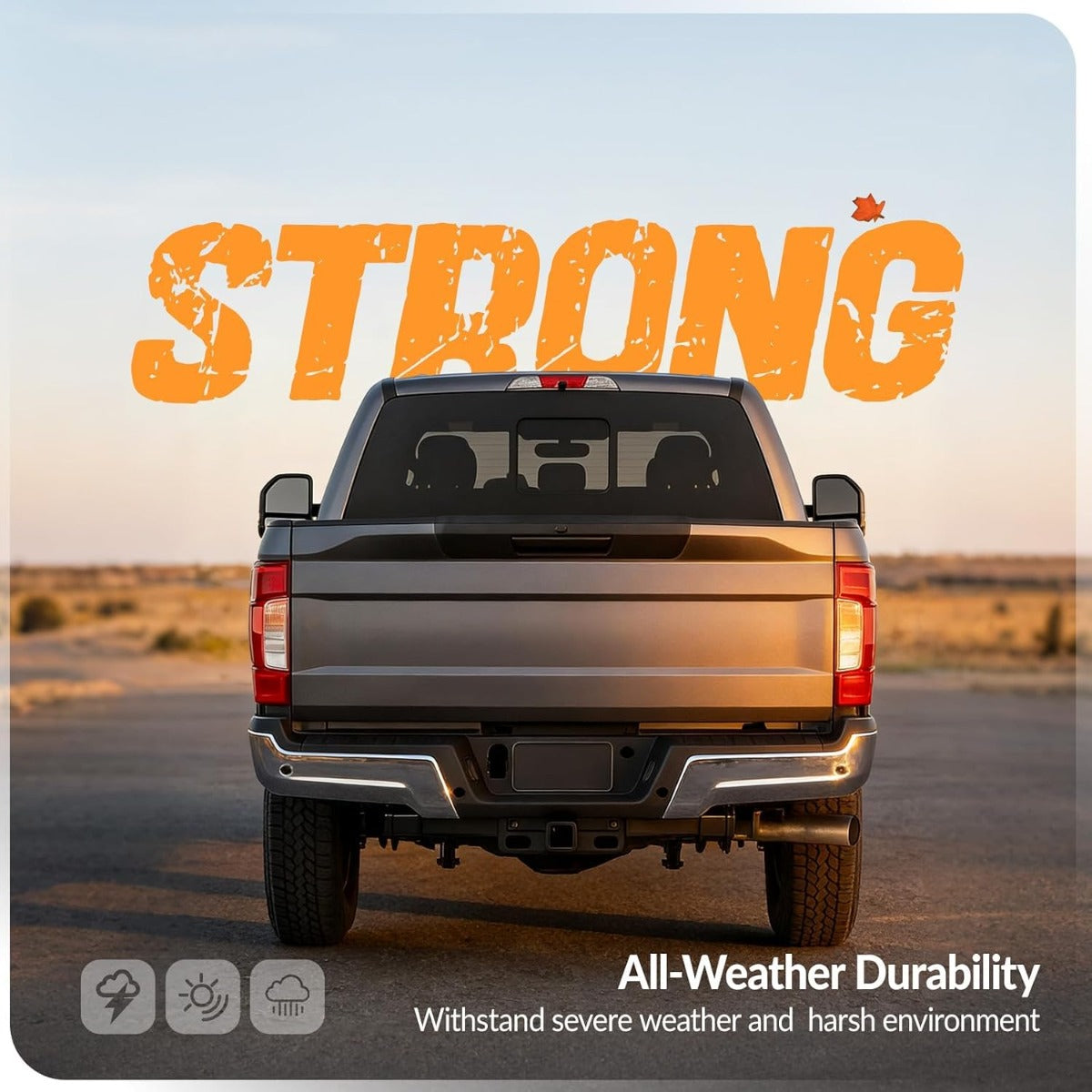 KUAFU Rear Step Bumper Assembly Compatible with 2017-2022 Ford F-250 F-350 Super Duty w/Park Assist Hole Replace for FO1102387 HC3Z17906KA Back Bumper Assembly Plastic+Steel Chrome Silvery+Black