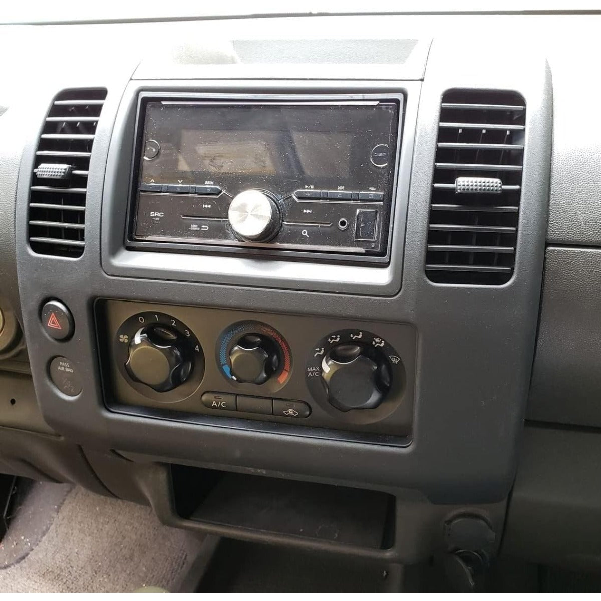 Center Dash Console Panel Trim Compatible with 2005-2020 Nissan Frontier Replacement for Part Number 68259-ZP16C, Matte Black