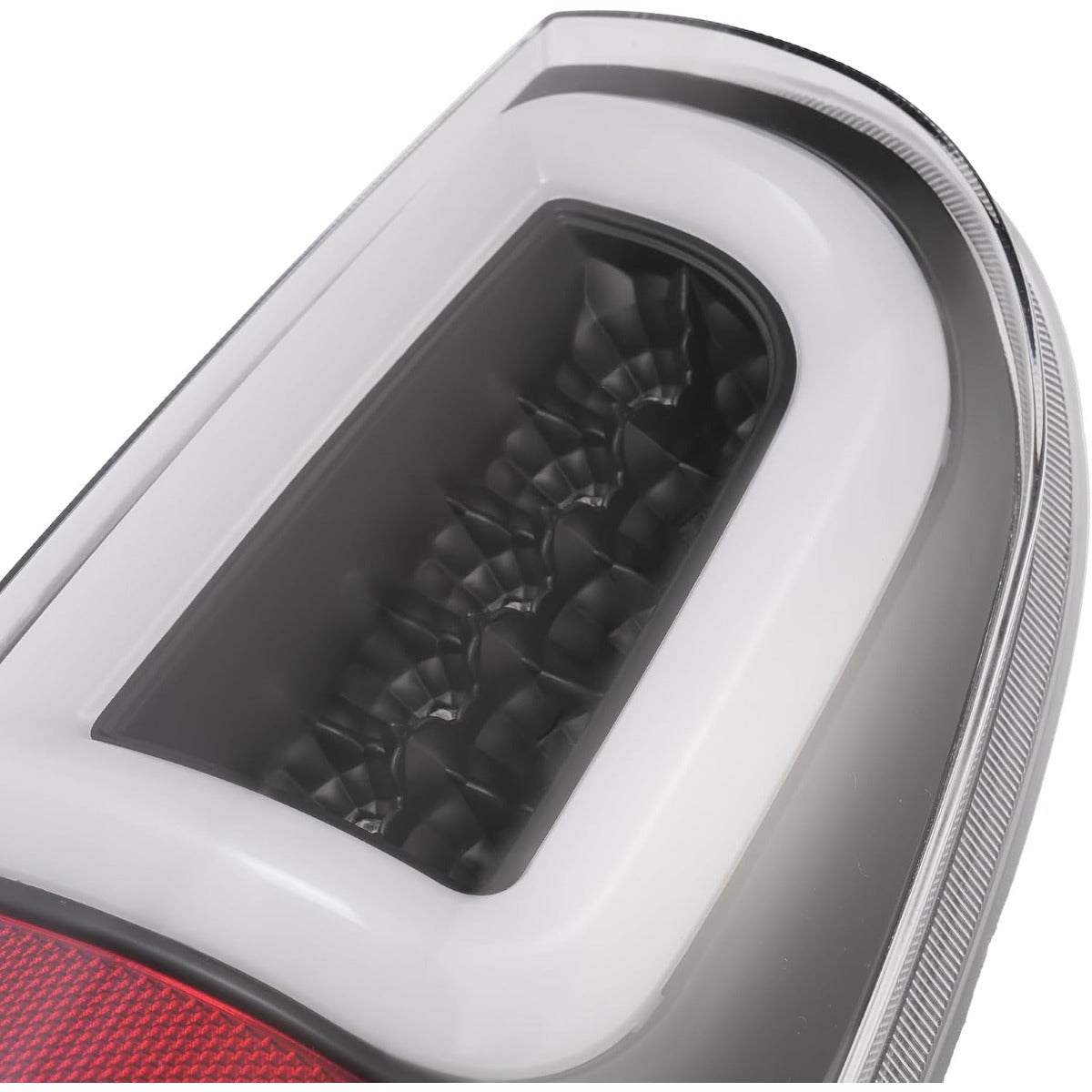 KUAFU Tail Light Pair Compatible with 2008-2016 Ford F-250 F-350 F-450 F-550 Super Duty Rear Lamp L&R W/LED Tube Bar W/O Halogens Bulbs (Clear Lens+Black Housing) Replacement for 7C3Z13404A 7C3Z13405A