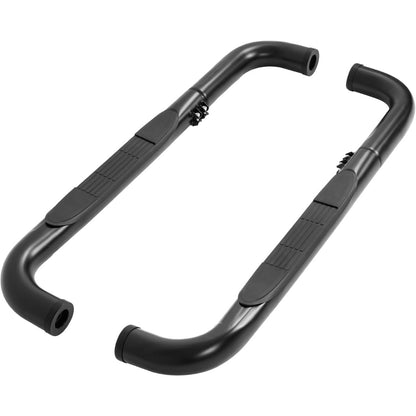 Side Steps Compatible with 1997-2003 Ford F-150/F-250 LD Regular Cab (Include 2004 Heritage) Running Boards Step Bars Steel+Plastic Powder Coated Black