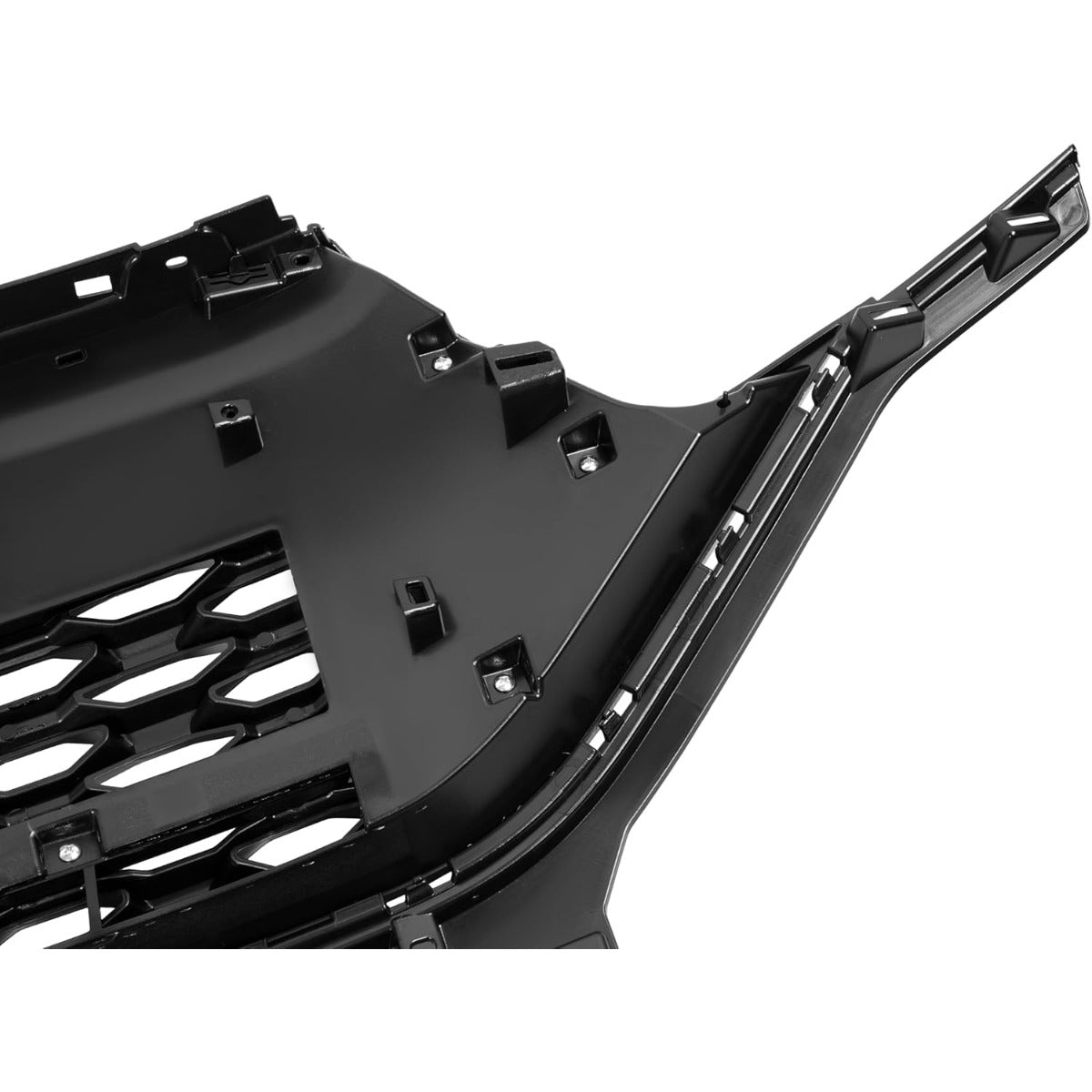 Front Grill Compatible with 2020-2024 Ford Explorer Replacement for LB5Z8200GC FO1200659 Front Bumper Painted Grille Gloss Black Plastic(ABS)