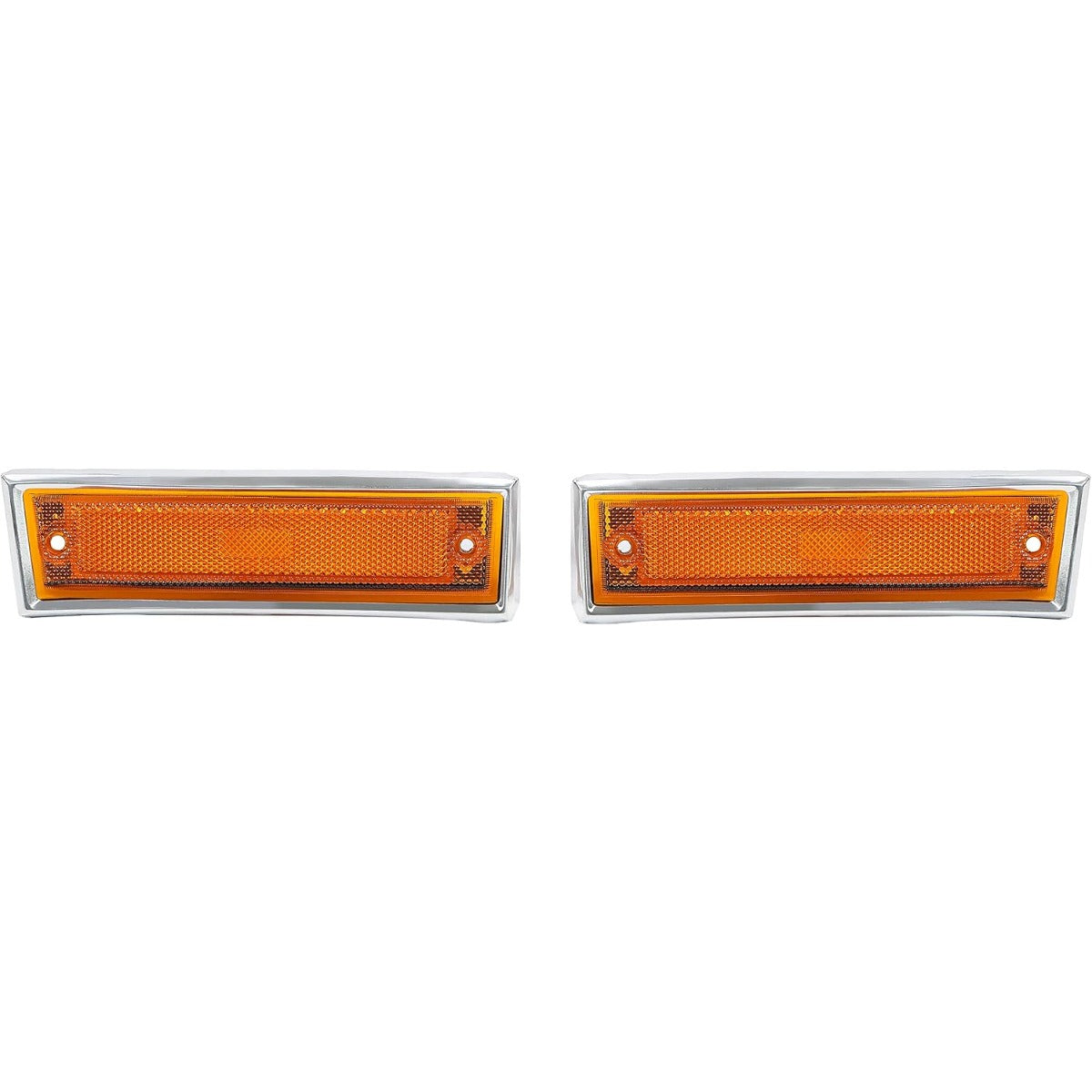 KUAFU Front Fender Side Marker Light Compatible with 1981-1991 Chevy/GMC C/K Series/Suburban/Blazer/Jimmy Replace for GM2551107 GM2550115 915558 915557 18120166 18120066 Bumper Side Lamp Amber Lens