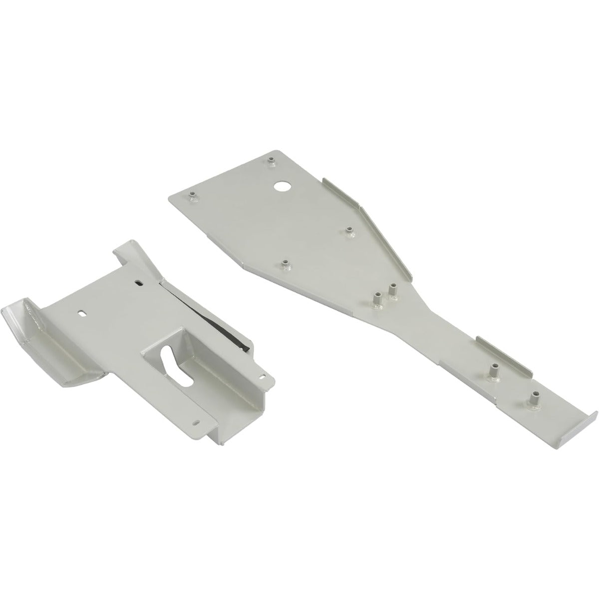 Full Chassis Skid Plate & Swing Arm Guard Compatible with 2001-2005 Yamaha Raptor 660/660R – Aluminum Underbody Protection, Silver Finish