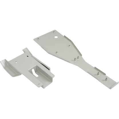 Full Chassis Skid Plate & Swing Arm Guard Compatible with 2001-2005 Yamaha Raptor 660/660R – Aluminum Underbody Protection, Silver Finish