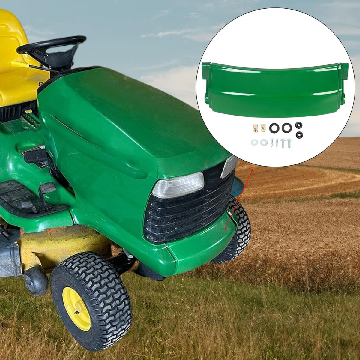 Front Bumper Compatible with John Deere LT133 LT155 LT166 LT150 LT160 LT170 LT180 LT190 LT Series Replacement for AM128998