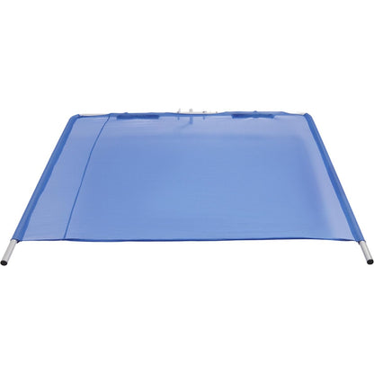 Boat Sun Shade Compatible with Boats 25 FT and Under Stern Boat Center Console Sun Shade Aluminium+Cloth -Blue