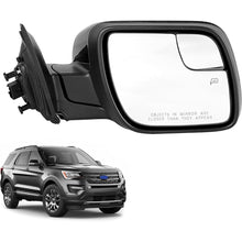 ECOTRIC Passenger Side Mirror w/Puddle Heated Turn Signal Light Compatible with 2011-2019 Ford Explorer Replacement for FO1321554 7Pins
